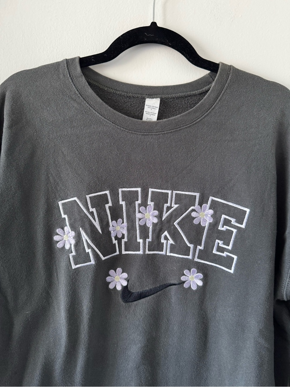 Nike Embroidered Logo Floral Sweatshirt